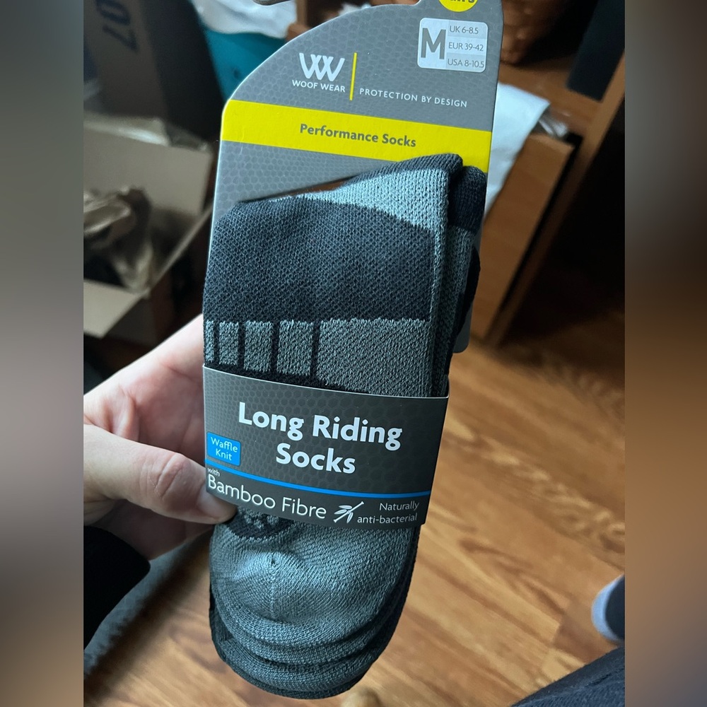 Woof wear long ladies riding socks bamboo -2 pack